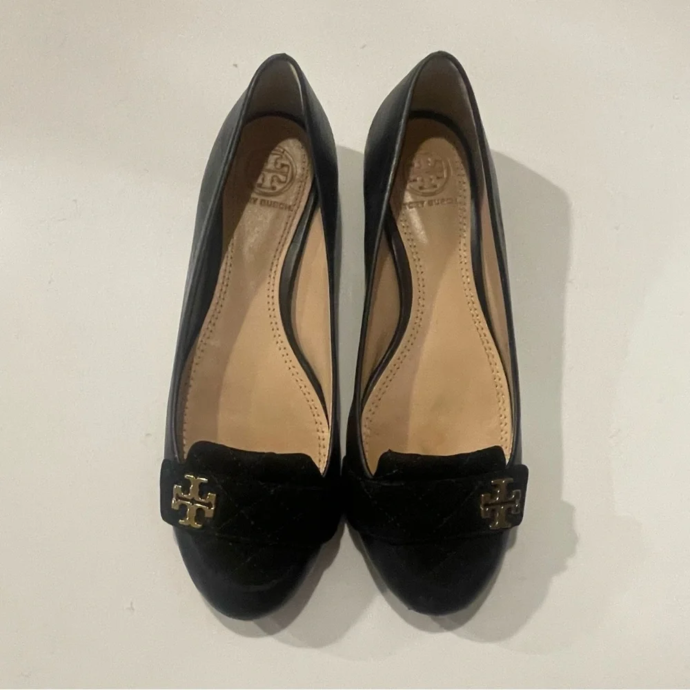 Tory Burch leather Flats in Black - Picture 4 of 6